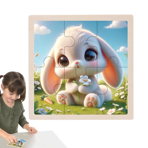 Puzzle aus Hasenholz – Niedliches -Puzzle, 6-teiliges Puzzlespiel für | Puzzles in Tierform für Mädchen Puzzle aus Hasenholz – Niedliches -Puzzle, 6-teiliges Puzzlespiel für | Puzzles in Tierform für Mädchen von Naqqios