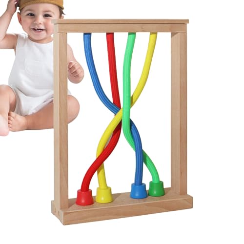 Seilfädelspiel, Holzseilspielzeug - Puzzle Spielzeug | Buntes Seil, 156 Arten von Fragen, 3-stufiges Herausforderungsseilspielzeug für Montessori Denkentwicklung und Training Seilfädelspiel, Holzseilspielzeug - Puzzle Spielzeug | Buntes Seil, 156 Arten von Fragen, 3-stufiges Herausforderungsseilspielzeug für Montessori Denkentwicklung und Training von Naqqios