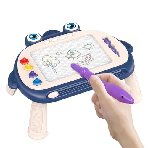 Spielzeug Tablet Doodle Board – magnetisches Zeichenbrett, Kritzelbrett in Froschform mit | Zeichenmatte für Kinder, Lernspielzeug für Kleinkinder, abnehmbar von Naqqios