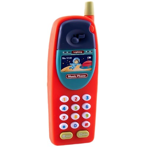 Telefonspielzeug, Handyspielzeug für beruhigende Geräusche und Licht, Musik-Player auf dem Telefon – lustiges interaktives Telefon für das Erzählen, fördert die Entwicklung des Telefonspielzeug, Handyspielzeug für beruhigende Geräusche und Licht, Musik-Player auf dem Telefon – lustiges interaktives Telefon für das Erzählen, fördert die Entwicklung des von Naqqios