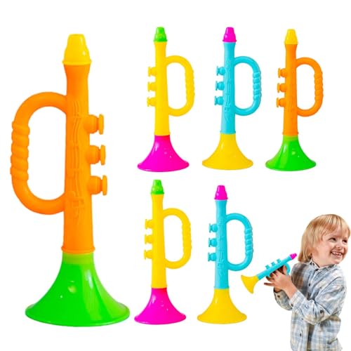 Trompete für Kinder – Trompete für Kinder, Musikspielzeug für | Kreatives musikalisches Lernspielzeug in leuchtenden Farben für Jungen und Mädchen, Partygeschenk, Simulationsspiel Trompete für Kinder – Trompete für Kinder, Musikspielzeug für | Kreatives musikalisches Lernspielzeug in leuchtenden Farben für Jungen und Mädchen, Partygeschenk, Simulationsspiel von Naqqios