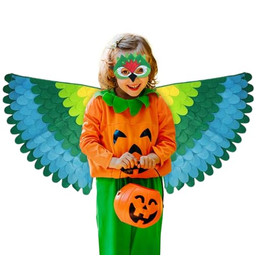 Vogelflügel für Kinder, Vogelflügel-Kostüm, Feenflügel für Erwachsene, Feenkostüm für Damen, Mädchen, Kinder, Schmetterling, Feenflügel, Halloween, Cosplay, Kostümzubehör von Naqqios
