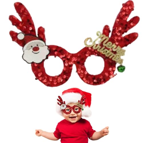【Weihnachtsbrille - Weihnachtsmann-Brille, Weihnachtsparty-Brille | Modische leichte Weihnachtsbrille, Weihnachtskostüm-Zubehör für Festivalfeiern, Partys für Frauen, Männer und Frauen 【Weihnachtsbrille - Weihnachtsmann-Brille, Weihnachtsparty-Brille | Modische leichte Weihnachtsbrille, Weihnachtskostüm-Zubehör für Festivalfeiern, Partys für Frauen, Männer und Frauen von Naqqios