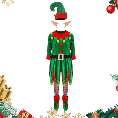 Weihnachtskostüm - Cosplay -Party -Outfit, Urlaubsleistung | Foto -Requisite -Accessary, Karnevalsschulkleid, Thematische Anzugkleidung, Festliche Rollenspielkleidung Für Winterfeier Family Treffen von Naqqios