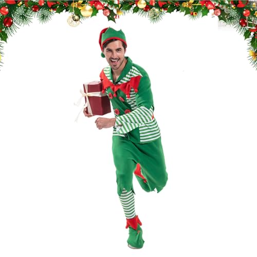 Weihnachtskostüme für Erwachsene – bequemes Cosplay für Männer | Weihnachtskostüm, Partyoutfit aus atmungsaktivem Polyester, Schneemannkostüm für Erwachsene mit Haltbarkeit, Cosplay-Outfit Weihnachtskostüme für Erwachsene – bequemes Cosplay für Männer | Weihnachtskostüm, Partyoutfit aus atmungsaktivem Polyester, Schneemannkostüm für Erwachsene mit Haltbarkeit, Cosplay-Outfit von Naqqios
