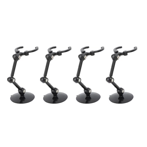 Naroote Actionfiguren-Halter, Montage-Actionfiguren-Ständer, 10er-Set, Hervorragende Stabilität für das Büro (Black) von Naroote