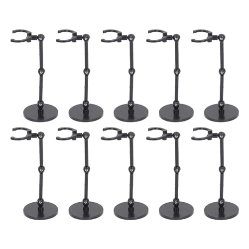 Actionfiguren-Ständer, Einfach zu Montierender Flexibler Puppenständer aus Kunststoff für 6-Zoll-Modelle (Black) von Naroote