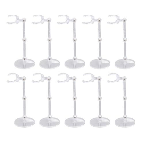 Naroote Actionfiguren-Ständer, Einfach zu Montierender Flexibler Puppenständer aus Kunststoff für 6-Zoll-Modelle (Transparent) von Naroote