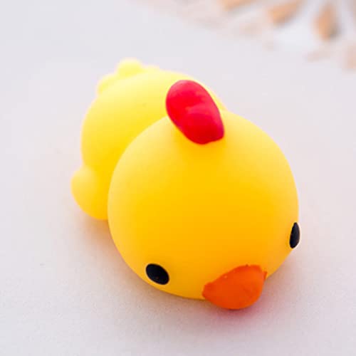 Naroote Animal Squeeze Toy, Matschiges Spielzeug Squeeze Stress Relief Toy Tier Squishy Spielzeug Weiche PVC Dekompression Spielzeugparty Gunst (Küken) von Naroote