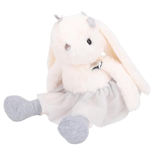 Naroote Bunny Prinzessin Plüschspielzeug, Kaninchenprinzessin Plüschspielzeug Langes Ohr Elegantes Handgefertigt für Kleine Mädchen für Heimzimmer für Heimat (Gray) von Naroote