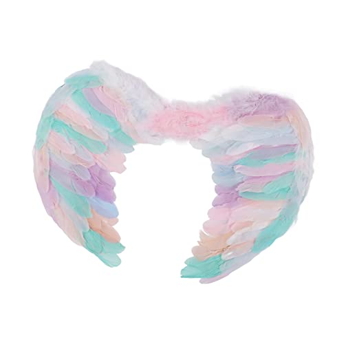 Naroote Buntes Engelsflügel, Leichter Engelsflügel, Exquisit, Weich und Komfortabel für Fotozubehör für Halloween (Klein) von Naroote