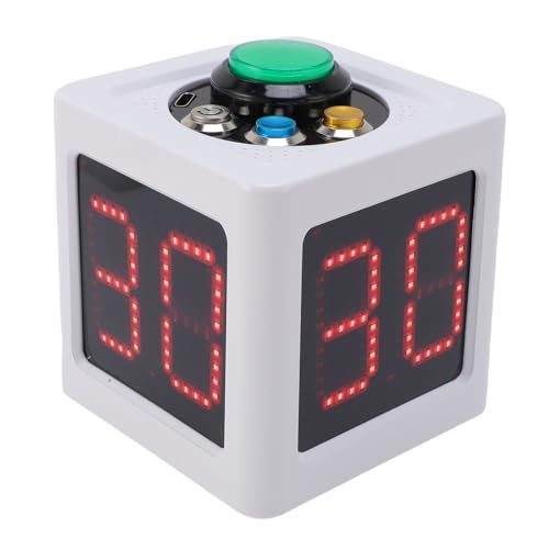 Naroote Cube Timer, Tragbarer ABS -Renn -Würfel Timer für Poker (White) von Naroote
