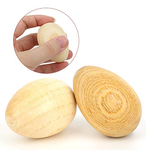 Naroote Eierschüttler, Eier Shaker Holz Ei Baby Spielzeug Musical Toy Egg Shakers Musikinstrumente Versiegelung Gleicher Klang (SY-62-Protokollfarbe) von Naroote