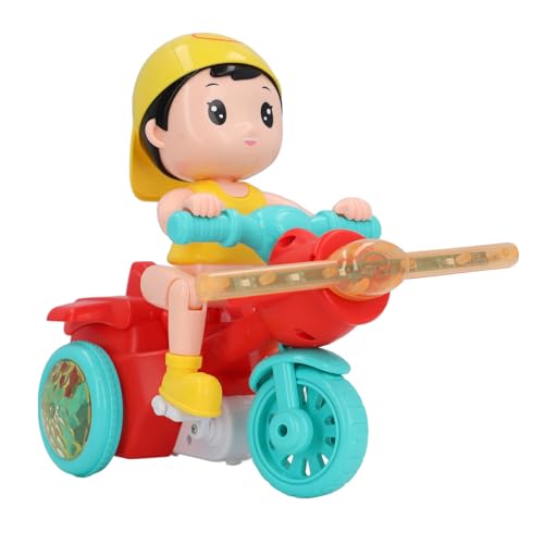 Naroote Elektrisches Dreiradspielzeug, Coole Leichte Dynamische Musik (Rot) von Naroote