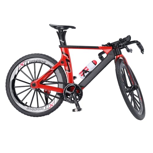 Naroote Fahrradmodell, Legierungskonstruktion, Kultivieren Praktische Fähigkeiten, Lenkspielzeugfahrrad, Echtes Design für Zum Sammeln (Schwarz Rot) von Naroote
