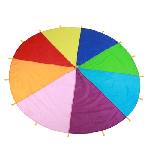 Naroote Fallschirm, Fallschirm Spielen Spielzeugzeltspiel Fallschirmspielzeug für für Spielplatzaktivitäten Im Freien (3 Meter / 9,84 Fuß) von Naroote