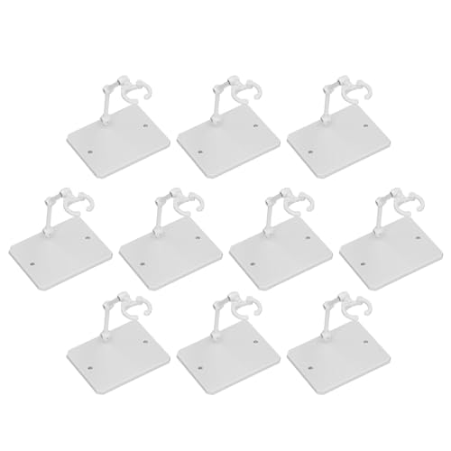 Naroote Figurendisplay-Halterbasis, Figurenmodellständer, Einfache Montage, Sicher, Verstellbar, Langlebig, für 15,2 cm Große Actionfiguren (White) von Naroote