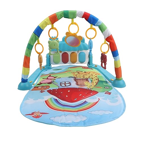 Naroote Game Gym für Kinderaktivitäten, Elektronische ABS -Komponente, Schöne Musik, Lustiges Spielzeug, Klaviermatte, um Babykicks zu Spielen, Ideales Geschenkgeschenk (Pilz-Tiermuster) von Naroote