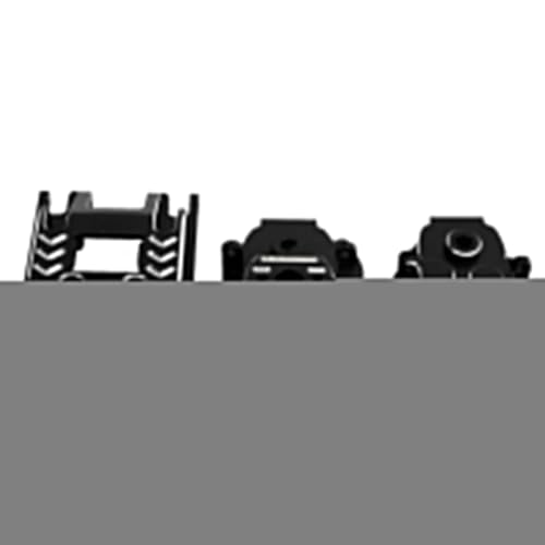 Naroote Getriebegehäuse und Basissatz, RC-Getriebebasis aus Aluminiumlegierung, Verschleißfest, Fester Sitz, Staubdicht für 1/18-Auto (Black) von Naroote