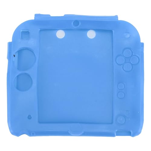 Naroote Handheld -Spielkonsole Silikonabdeckung, Genaue Schnitte Tragbare Spielekonsole Soft Silicon Cover HD Clarity Cleary Pet Film für den Täglichen Gebrauch (Blue) von Naroote