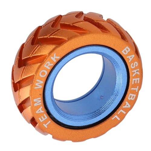 Naroote Haptischer Ring, Aluminiumlegierung Casual Toy Crisp Sound Sensory Rotierende Angstlinderung Haptischer Ringmünzen Block Zwei Farbe für Geschäftige Hand (ORANGE) von Naroote