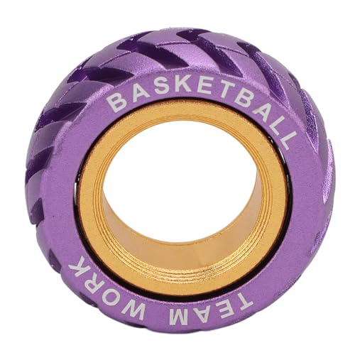 Naroote Haptischer Ring, Aluminiumlegierung Casual Toy Crisp Sound Sensory Rotierende Angstlinderung Haptischer Ringmünzen Block Zwei Farbe für Geschäftige Hand (Purple) von Naroote