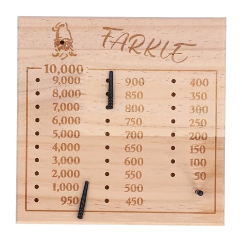 Holzwürfelschale, Farkle Tragbare Würfelschale für Familienspiele (Quadrat 15 cm) von Naroote