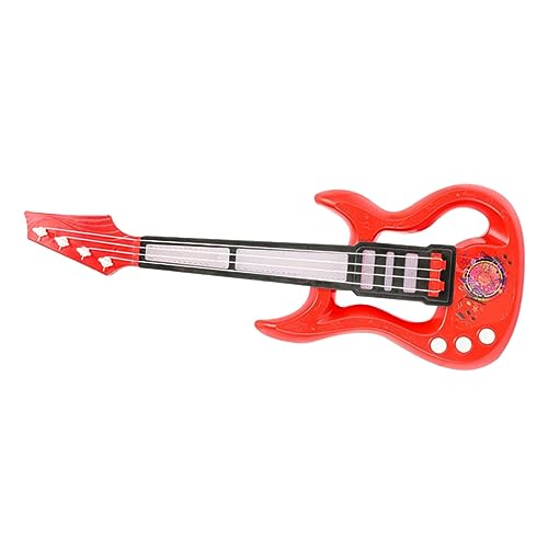 Naroote Kindergitarre, Tragbares Gitarrenpiano Plastikspielzeug Multifunktional Nizza Farben Easy Spiele Förderung Lernen Im Freien (Rot) von Naroote