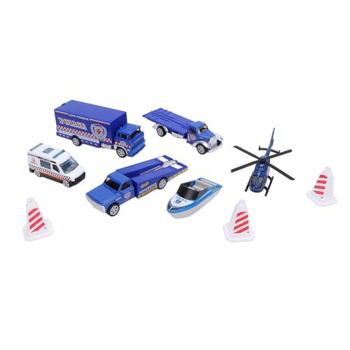 Naroote Kinderspielzeug für Feuerwehrautos, Rettungsfahrzeug -Set von 6 Autos für Feuerwehrautos für das Haus (Blue) von Naroote