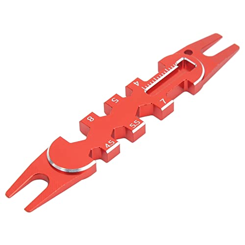 Naroote Kugelkopf-Entfernungswerkzeug, RC-Rostschutz-Aluminiumlegierung, Vielseitig Einsetzbar, Hocheffizient, für 4 Mm, 4,5 Mm, 5 Mm, 5,5 Mm, 7 Mm, 8 Mm Kugelkopf (Rot) von Naroote
