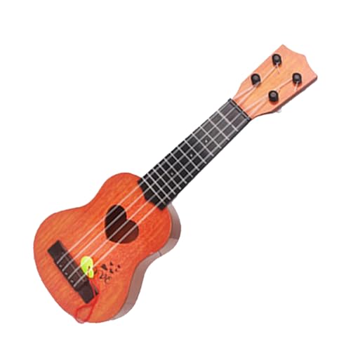 Naroote Plastik -Ukulele -Spielzeug, Kompakte Größe 4 String für 35 cm Leichte Ukulele mit Einer Auswahl für die Interaktion für Kinder. (ORANGE) von Naroote