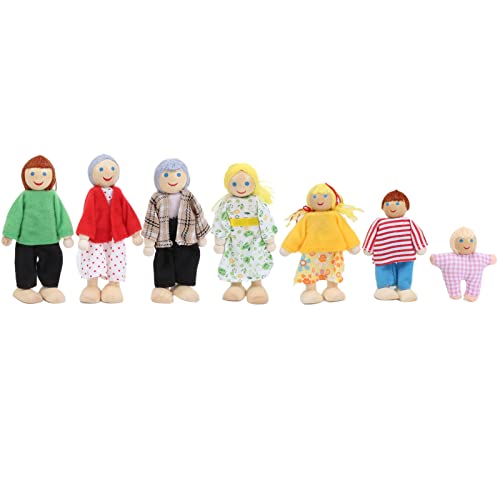 Naroote Puppenhaus Accessoires und Möbel, Puppenhaus Miniatur -Menschen Spielzeug Miniaturen Spielzeug Set Dollhouse Accessoires für (Puppe 7) von Naroote