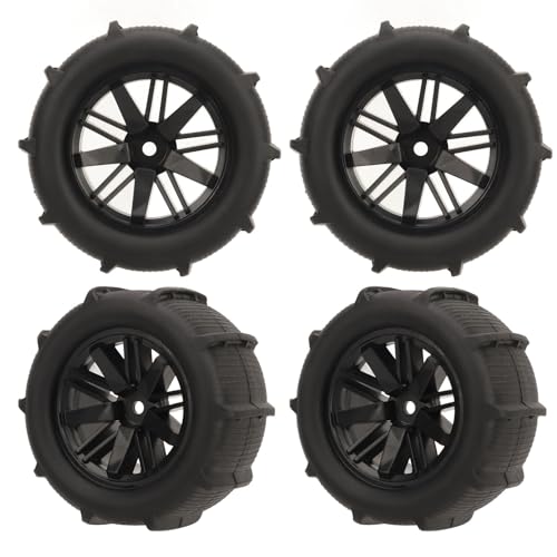 Naroote RC-Car-Reifennabe, Schwarzes RC-Reifenrad 4 Stück für 144001 von Naroote