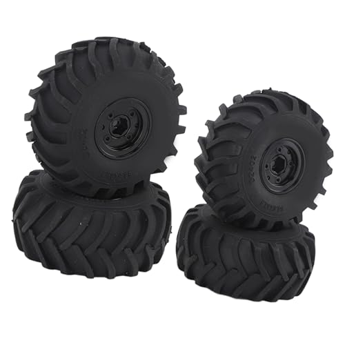 Naroote RC-Crawler-Reifen, Verschleißfeste, rutschfeste RC-Kletterreifen aus Gummi für 1/24 SCX24 RC (Black) von Naroote