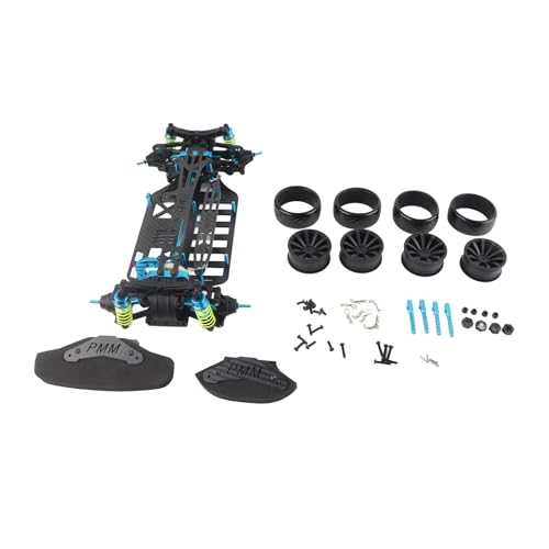 Naroote RC -Drift -Chassis, 1/10 RC Crawler Chassis RC Car Kit Radbasis Rahmen Carbonfaser -Chassis -Stoßfänger RC Rahmen für TT01/TT01E 1/10 RC -Automodell von Naroote