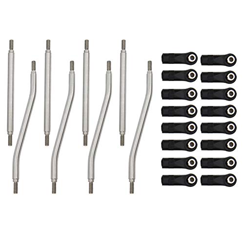 Naroote RC -Lenkverbindung, RC -Lenkstabende Edelstahlstangen Link Link Set Radstand Edelstahllenker Lenkung Pull Stab Linkage Lenkverknüpfung für Fernbedienungsauto Naroote RC -Lenkverbindung, RC -Lenkstabende Edelstahlstangen Link Link Set Radstand Edelstahllenker Lenkung Pull Stab Linkage Lenkverknüpfung für Fernbedienungsauto von Naroote