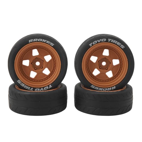 Naroote RC-Reifen, RC-Ersatzreifen, Leicht, 4 Stück, Gummi, Kunststoff für 94123 (Brown) von Naroote