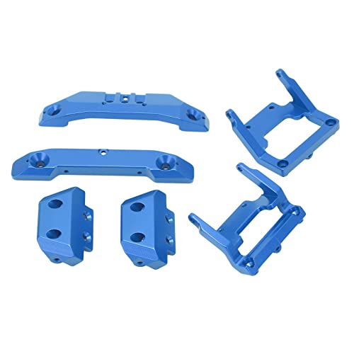 Naroote RC -Stoßfängerplatten, RC 1/18 Stoßfängerplatte Heck Stoßfänger Set 1/18 Stoßfänger Ersatz Aluminiumlegierung Vordere Heck -Stoßstangen Platten für Latrax Teton / (Blue) von Naroote