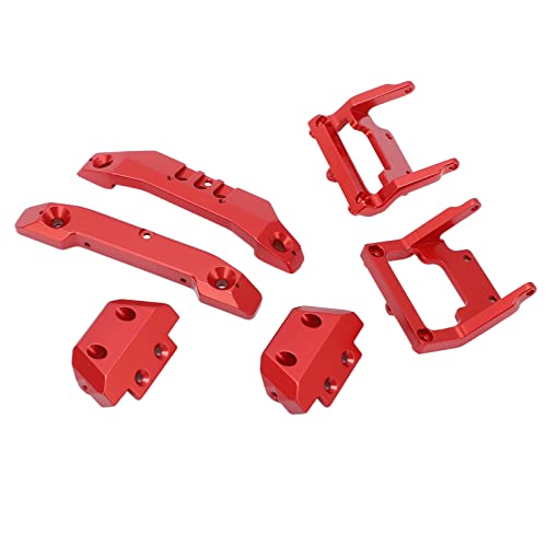 Naroote RC -Stoßfängerplatten, RC 1/18 Stoßfängerplatte Heck Stoßfänger Set 1/18 Stoßfänger Ersatz Aluminiumlegierung Vordere Heck -Stoßstangen Platten für Latrax Teton / (Rot) von Naroote