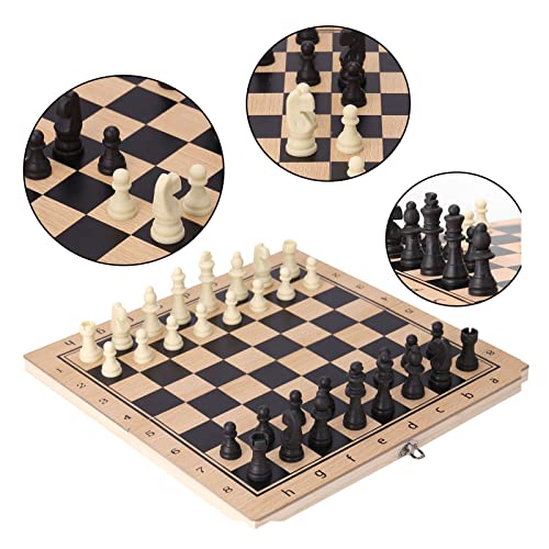 Naroote Schach Set für, Holzschach -Set Tragbares Schachbrettspiel Holzschachschach - Schachbrett für Jungen Mädchen Erwachsene (Black) von Naroote