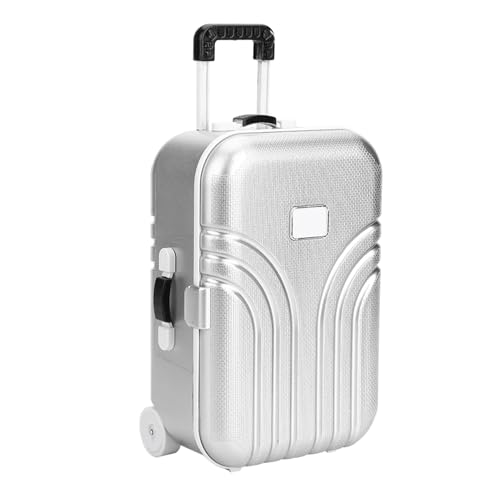 Naroote Spielzeug der Academy, Mini -Spielzeug Gepäck Rolling Koffer Real Littles für Kleinkindkinder (Silver) von Naroote