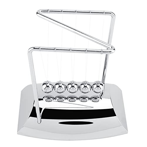 Newtons Wiege, Perpetuum Motion Schreibtischspielzeug, Silberfarben, Newtons Wiege, Schreibtischspielzeug für Zuhause, Arbeitszimmer oder Büro, Schreibtisch-Tischdekoration Newtons Wiege, Perpetuum Motion Schreibtischspielzeug, Silberfarben, Newtons Wiege, Schreibtischspielzeug für Zuhause, Arbeitszimmer oder Büro, Schreibtisch-Tischdekoration von Naroote