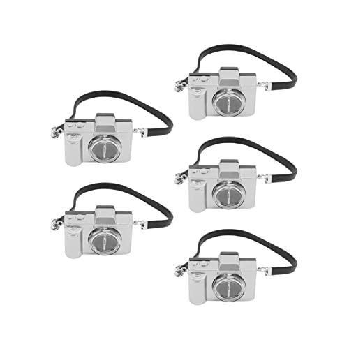Puppenhaus-Dekorationskameramodelle, Mehrzweck-1/6 1/12 Vintage-Puppenhaus-Miniatur-Digitalkameras Retro Niedlich für Zur Dekoration (Silver) von Naroote
