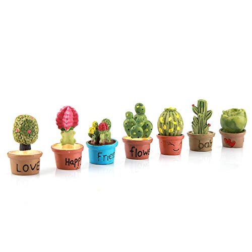 Puppenhaus-Zubehör, Mini Brands, Garten-Miniaturpflanzen, 7 Stück, Winziger Kaktus, Miniatur-Feengarten-Dekoration, Puppenhaus-Ornament für Puppenhaus-Dekoration Puppenhaus-Zubehör, Mini Brands, Garten-Miniaturpflanzen, 7 Stück, Winziger Kaktus, Miniatur-Feengarten-Dekoration, Puppenhaus-Ornament für Puppenhaus-Dekoration von Naroote
