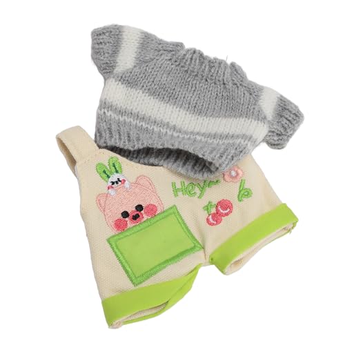 Naroote Puppenkleidung, Komfortable und Weiche Teddy -Puppenkleidung, Schweinmuster für Festivals (Grau weiß) von Naroote