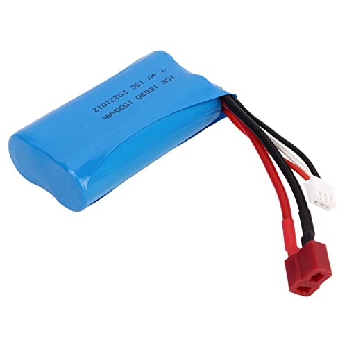 RC-Autozubehör, 15C High Discharge Langlebiger T-Stecker 7,4 V 1500 MAh Li-Ionen-Akku für F49 für RC-Cars für T40 RC-Autozubehör, 15C High Discharge Langlebiger T-Stecker 7,4 V 1500 MAh Li-Ionen-Akku für F49 für RC-Cars für T40 von Naroote