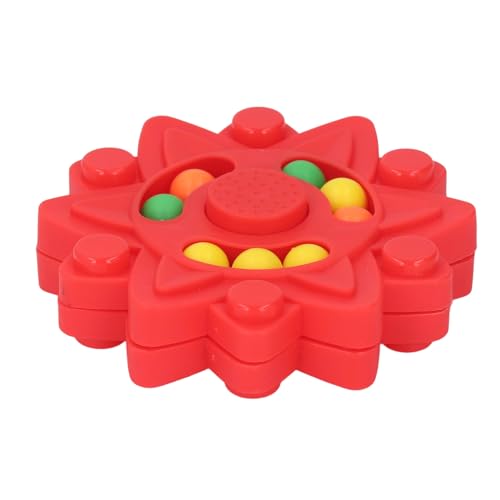 Rotierendes Bohnen-Dekompressionsspielzeug, Rotierendes Bohnen-Puzzlespielzeug, Greifübung, Glätten von Oberflächen für Zum Spielen zu Hause (Rot) von Naroote