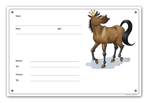 Comic-Schilder.de Boxenschild/Stalltafel Diva (braun) von FOXCUP