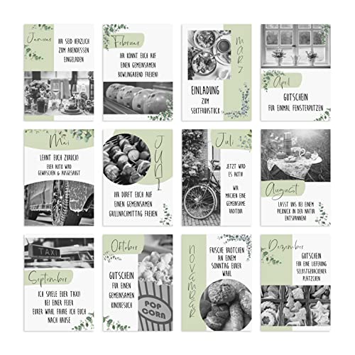 Nastami Hochzeitsspiel 12 Monate Postkartenspiel Hochzeit Eucalyptus Nastami Hochzeitsspiel 12 Monate Postkartenspiel Hochzeit Eucalyptus von Nastami