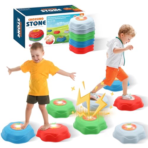 Dinosaurier Balanciersteine für Kinder, 6er-Set Stapelsteine mit Licht und Musik Montessori Spielzeug für Drinnen Draußen Gartenspielzeug Sensorisches Rutschfeste Gleichgewichtstrainer ab 3 Jahren Dinosaurier Balanciersteine für Kinder, 6er-Set Stapelsteine mit Licht und Musik Montessori Spielzeug für Drinnen Draußen Gartenspielzeug Sensorisches Rutschfeste Gleichgewichtstrainer ab 3 Jahren von Nastopee